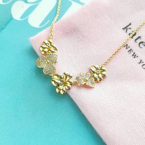 Precious Pansy Pave Necklace + dust bag